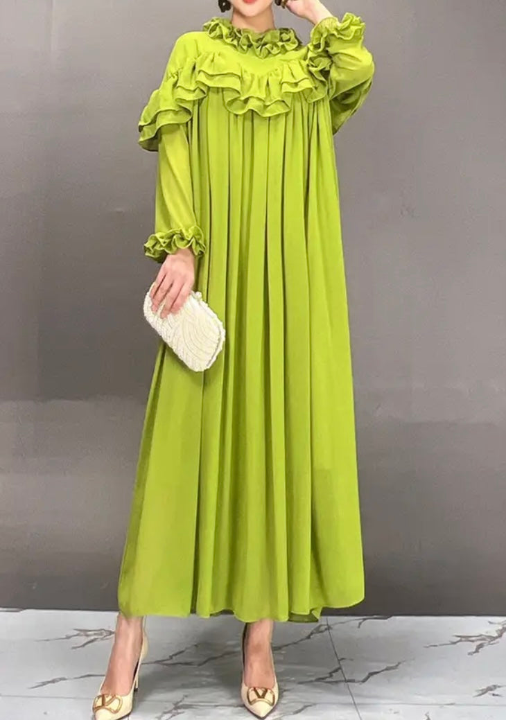 Green ruffled dress 2nd view