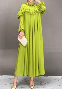 Green ruffled dress 2nd view