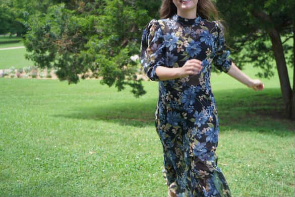 Soft Petal Midi Overlay Dress