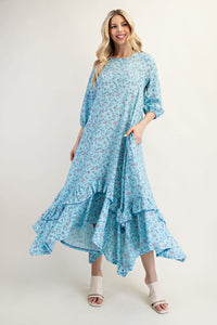 Bluetiful Ruffled Hem Dress*Curvy* ETA 3/4