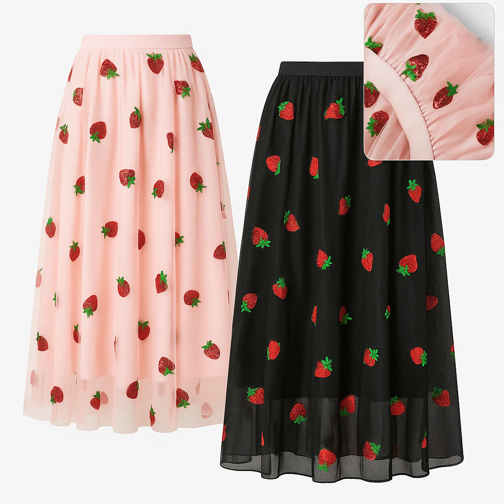 Berry Bliss Mesh Skirt – Pink or Black