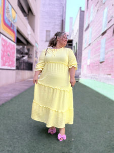 Yellow Beauty Tiered Dress * S - 3X