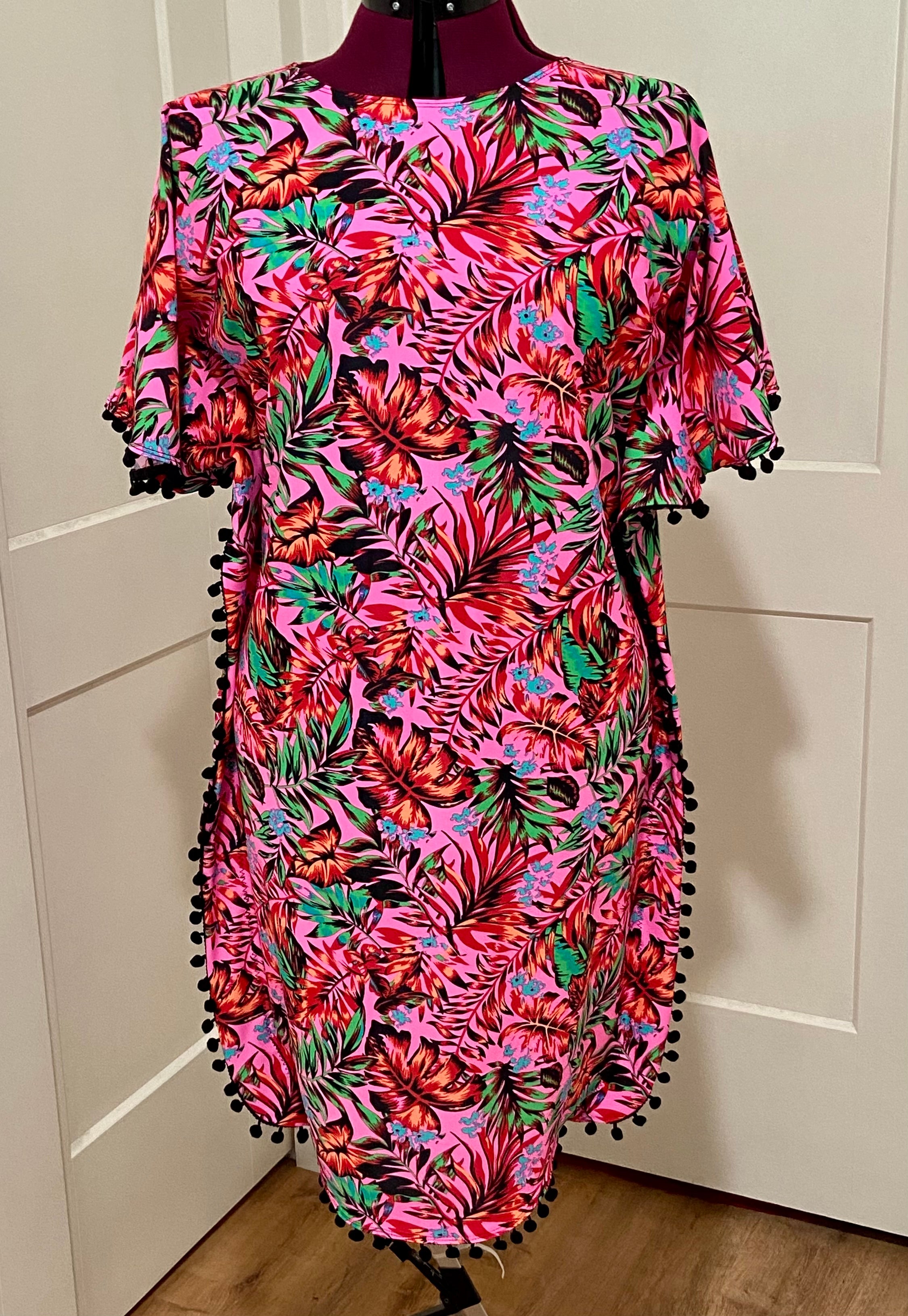 Tropical Getaway Swimdress in Pink - In Stock - Blessed To Bless Boutique