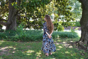 Soft Petal Midi Overlay Dress