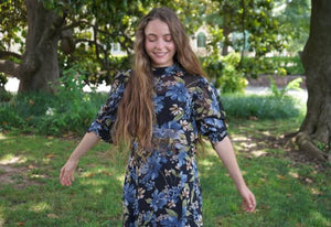 Soft Petal Midi Overlay Dress