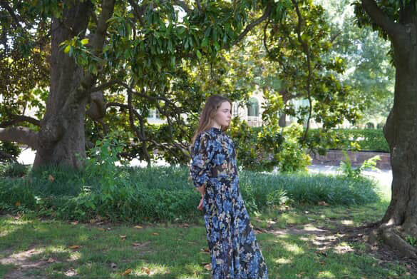 Soft Petal Midi Overlay Dress