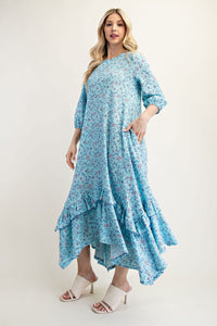 Bluetiful Ruffled Hem Dress*Curvy* ETA 3/4