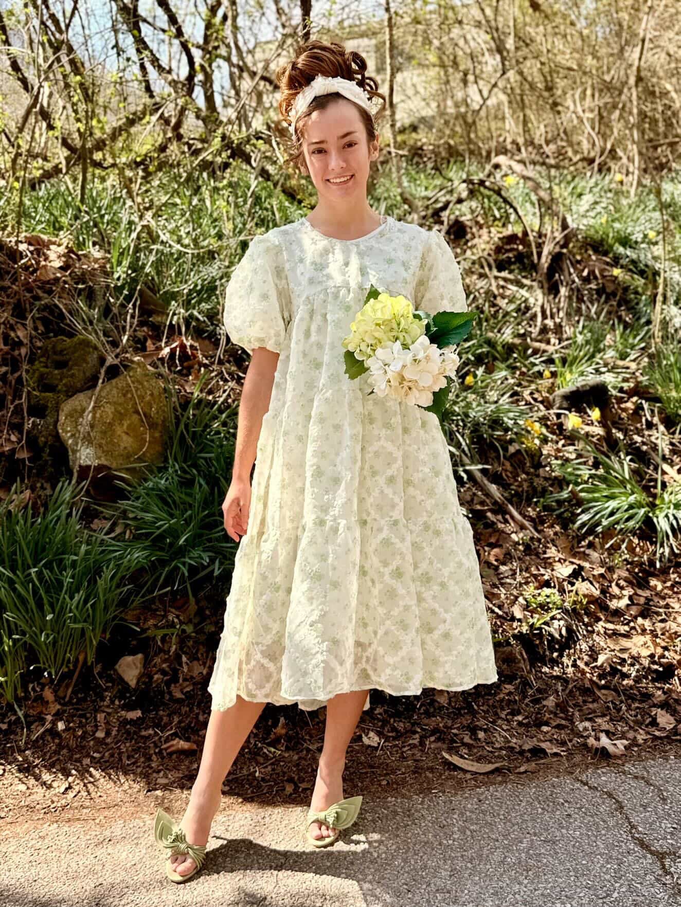Grace in Sage Blooms Dress - Sage Floral Tiered Ruffle Dress | Blessed To  Bless Boutique