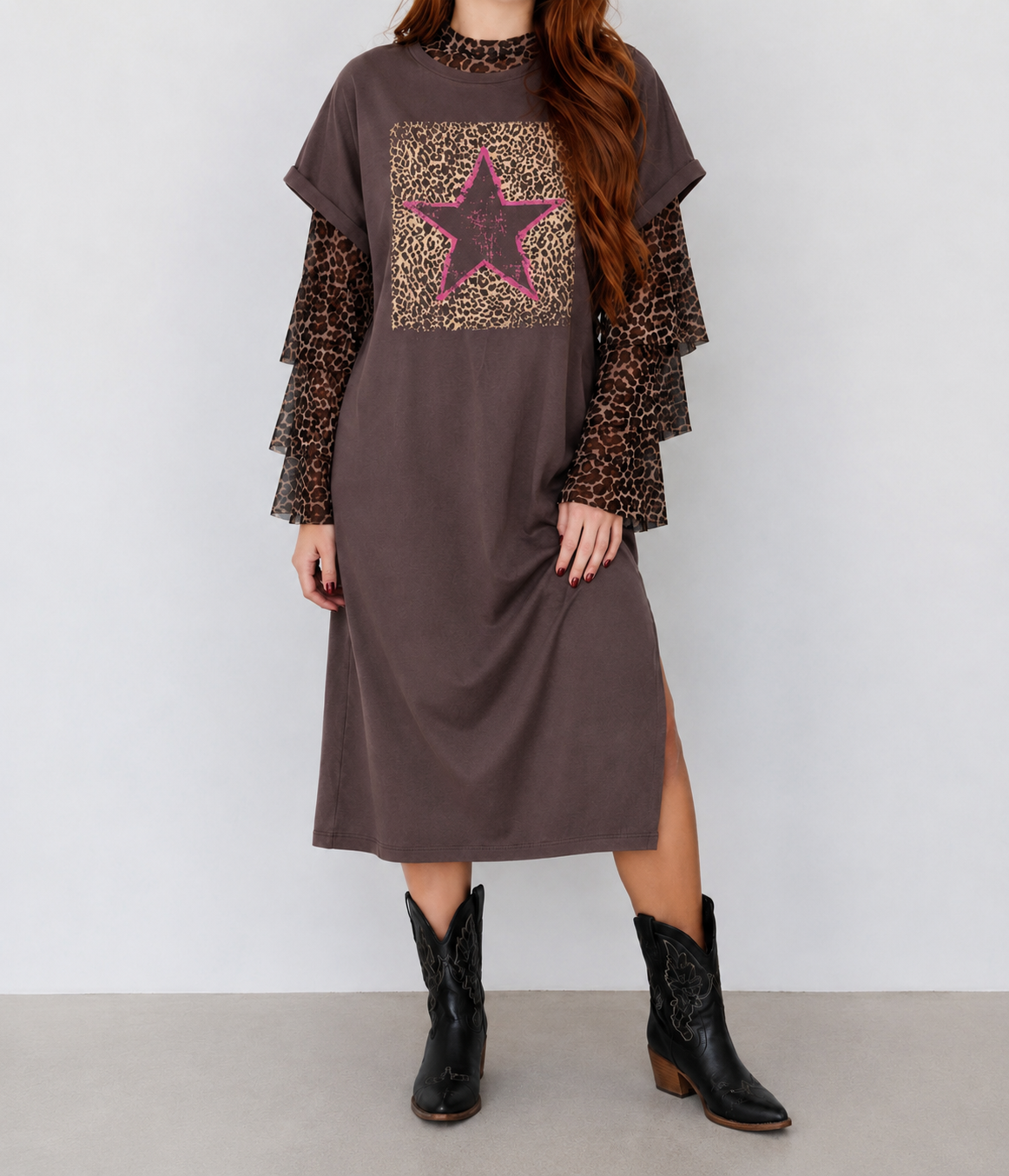 Rustic Leopard Mesh Top | Blessed To Bless Boutique