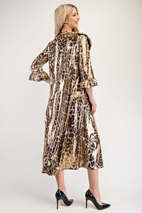 Back of leopard shimmer dress 