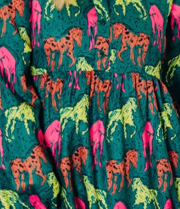 Wild Horses Dress In Hunter Green ☆ 1X - 3X