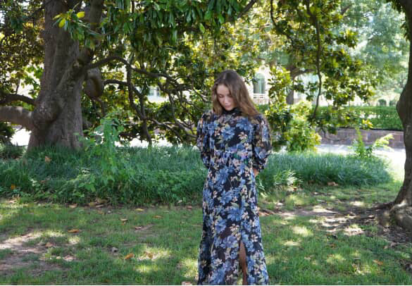 Soft Petal Midi Overlay Dress