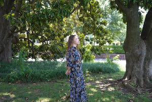 Soft Petal Midi Overlay Dress