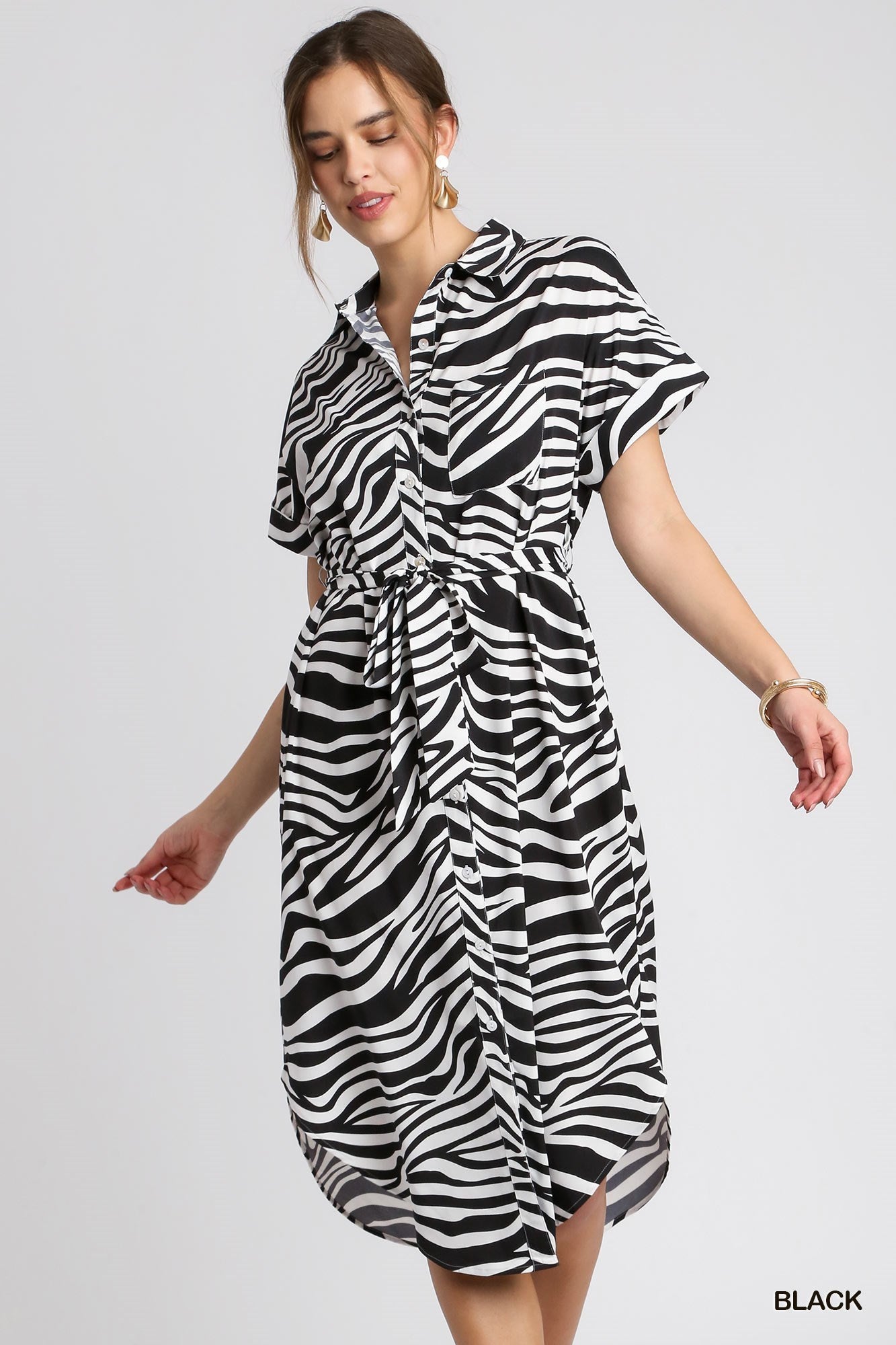 Chic Safari Shirt Dress
