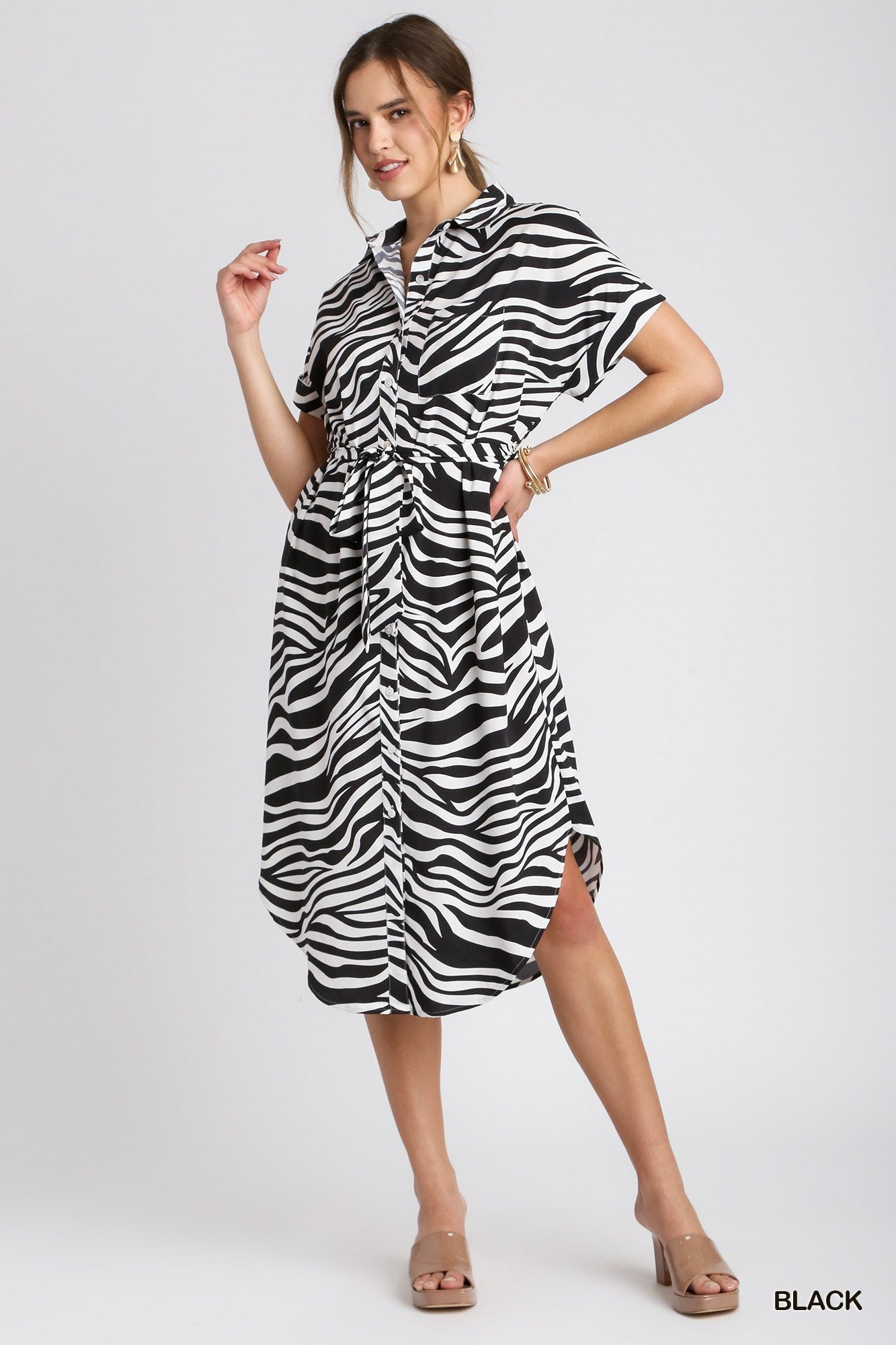 Chic Safari Shirt Dress