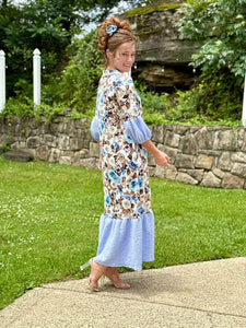 Blue Petals Poise Dress * Reg & Curvy