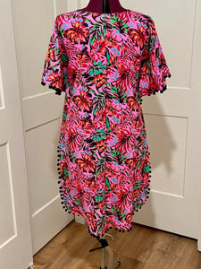 Tropical Getaway Swimdress in Pink - In Stock - Blessed To Bless Boutique