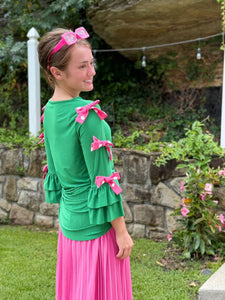 Dotty Bow Sleeve Top