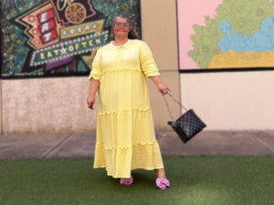 Yellow Beauty Tiered Dress * S - 3X