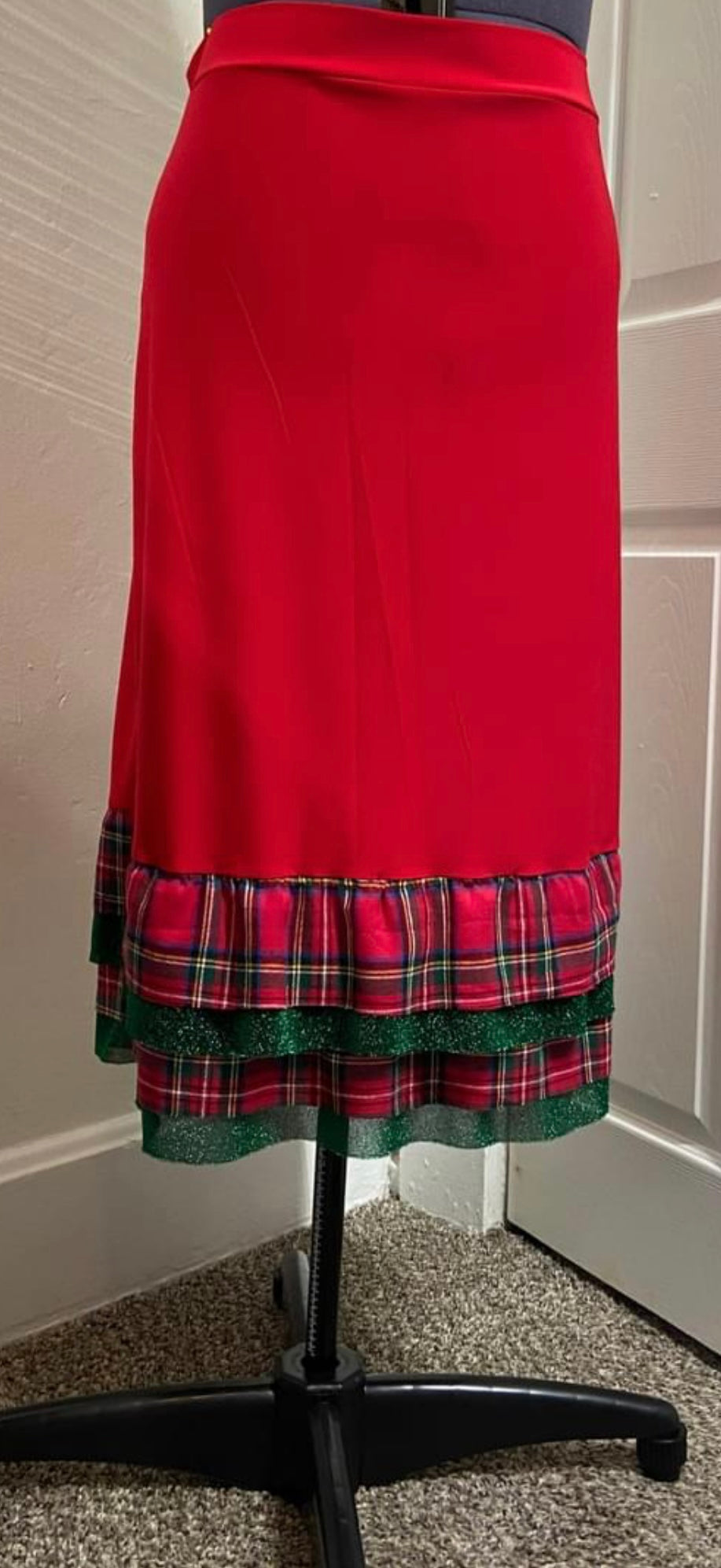 Plaid & Sparkle Christmas Slip Extender*ETA 7/10 days from order date.