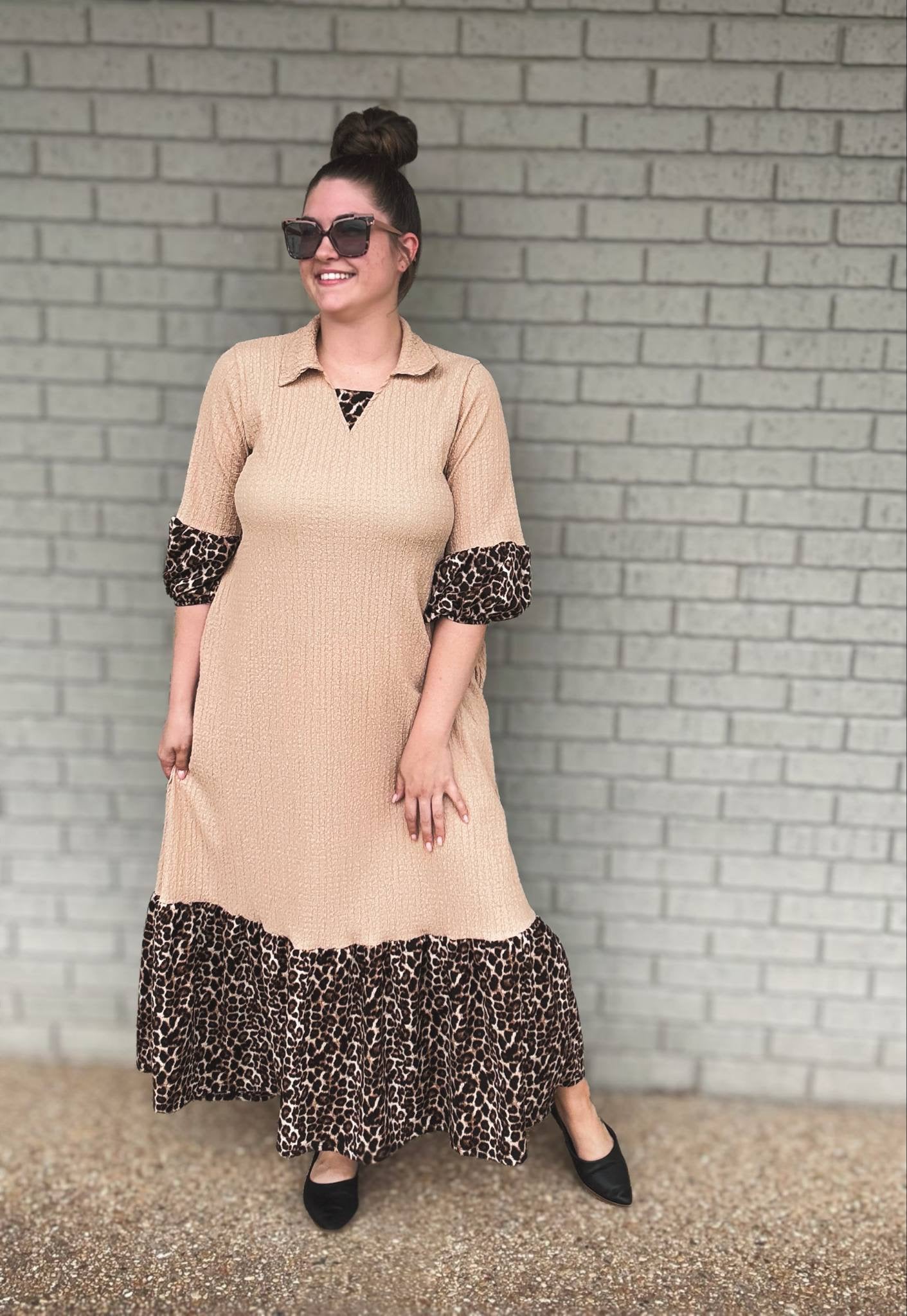 Leopard Latte Luxe Dress