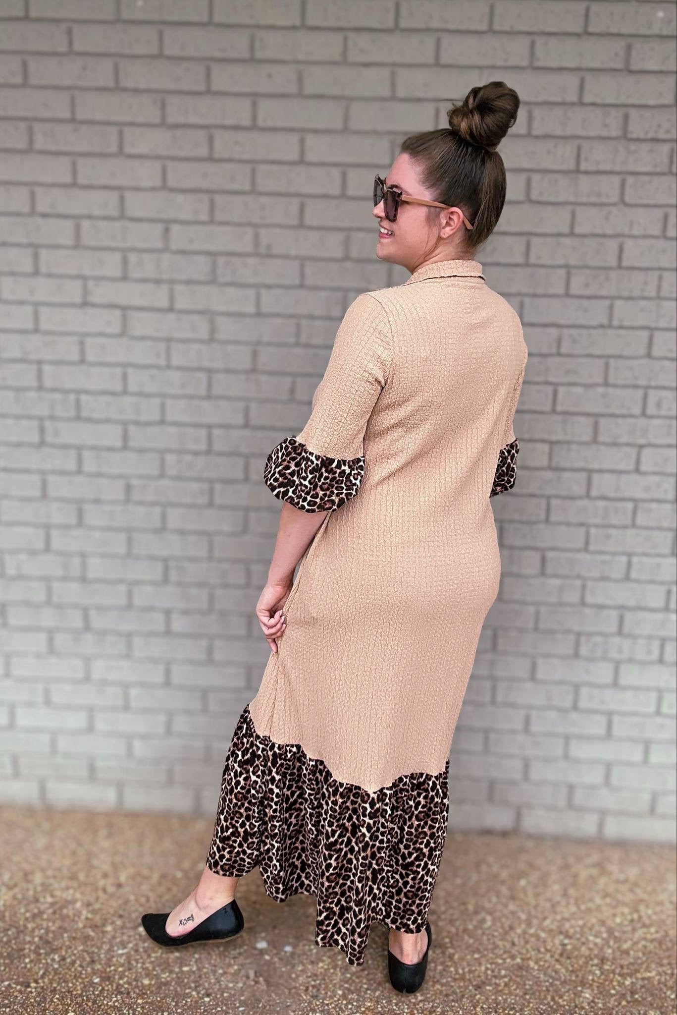 Leopard Latte Luxe Dress