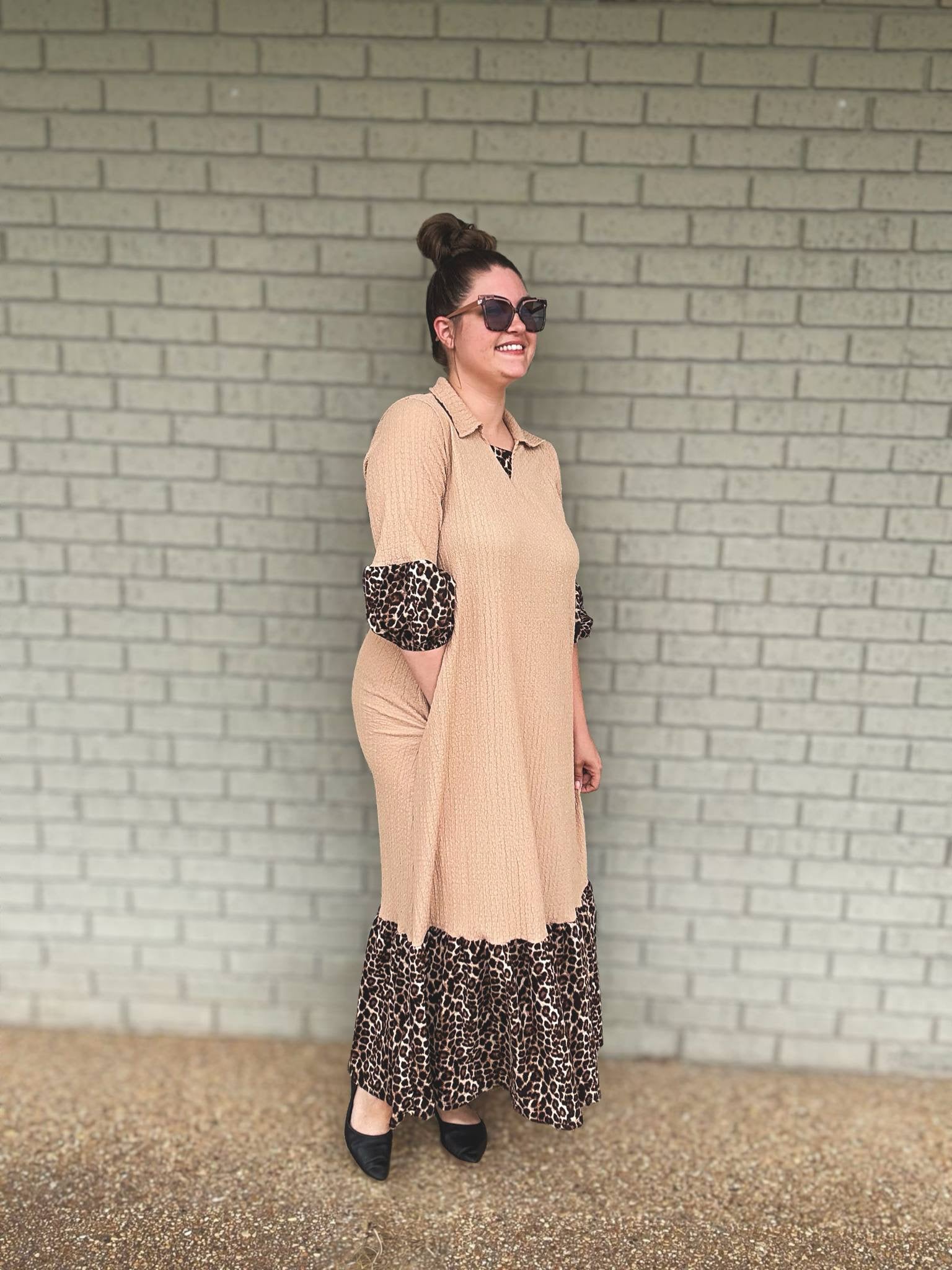Leopard Latte Luxe Dress