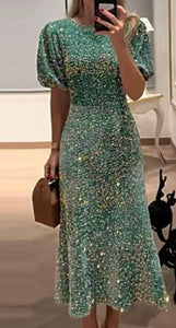 Look at all that shimmer dress in green**Preorder** ETA 2/3 Weeks