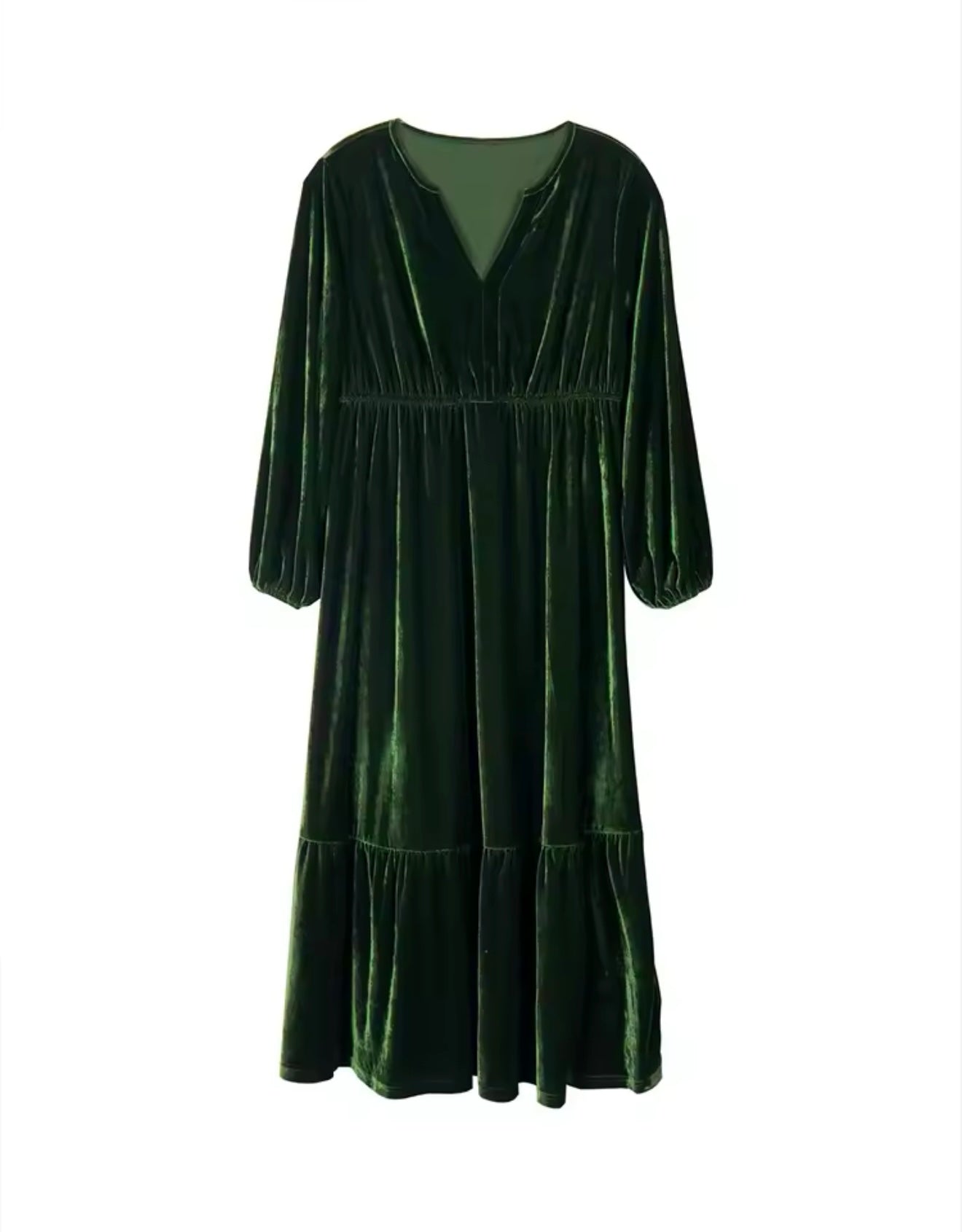 Be Merry In Velvet Dress In Green**Preorder-ETA 2/3 Weeks