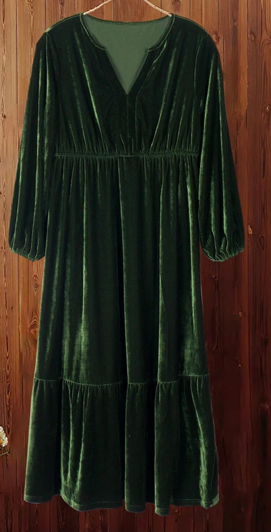 Be Merry In Velvet Dress In Green**Preorder-ETA 2/3 Weeks