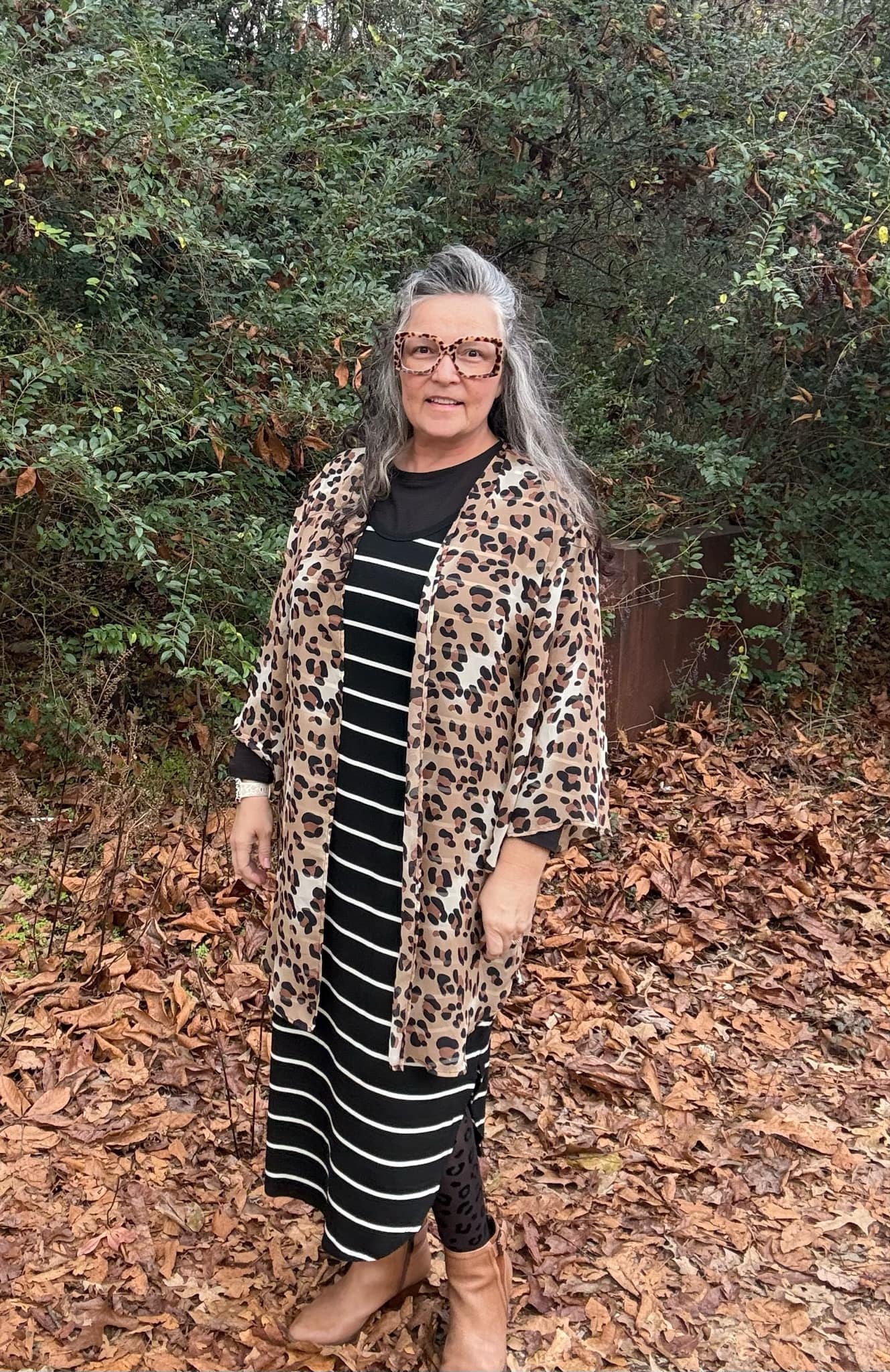 Comfy In Black And White Stripes Dress