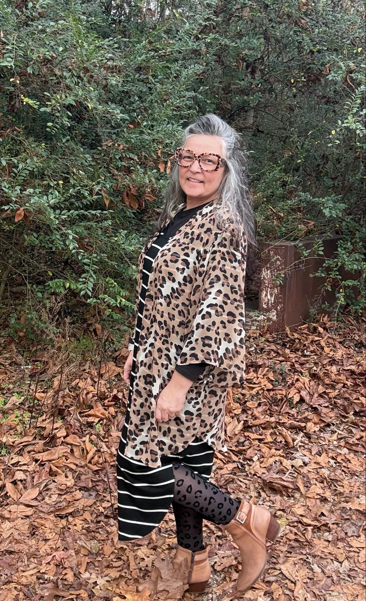 Comfy In Black And White Stripes Dress