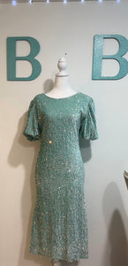 Look at all that shimmer dress in seafoam blue green**Preorder** ETA 2/3 Weeks
