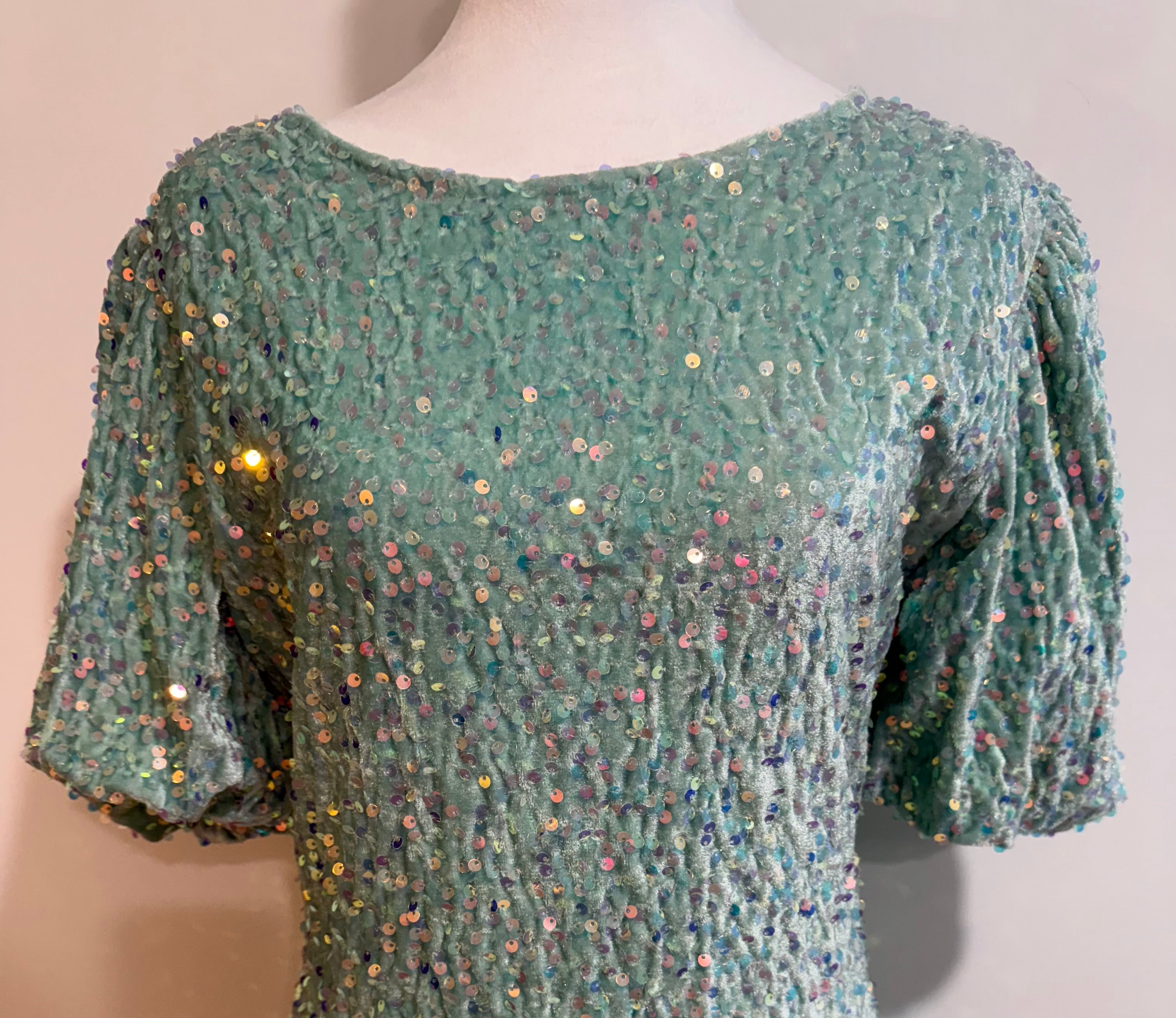 Look at all that shimmer dress in seafoam blue green**Preorder** ETA 2/3 Weeks