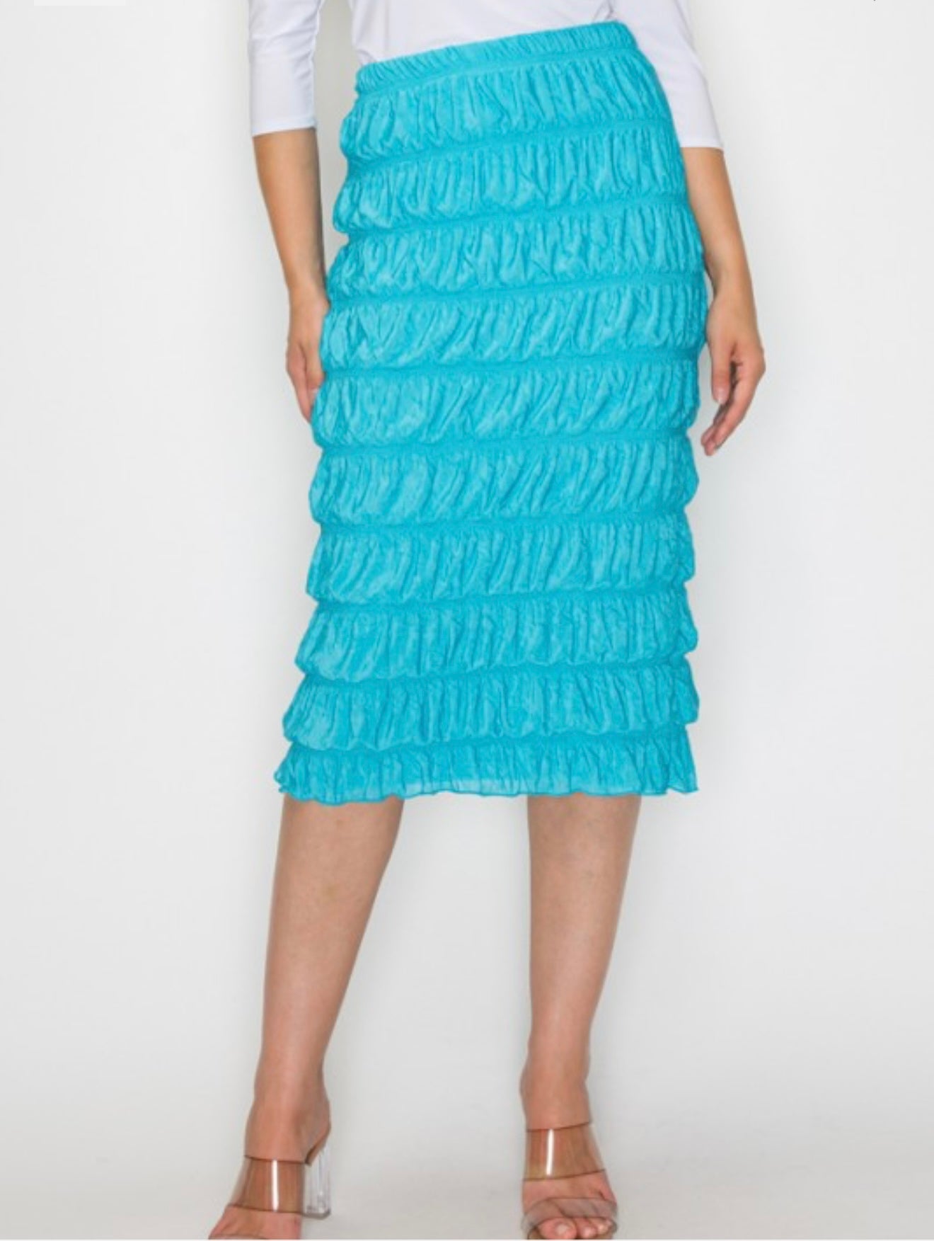 Turquoise Tranquility Cascade Skirt