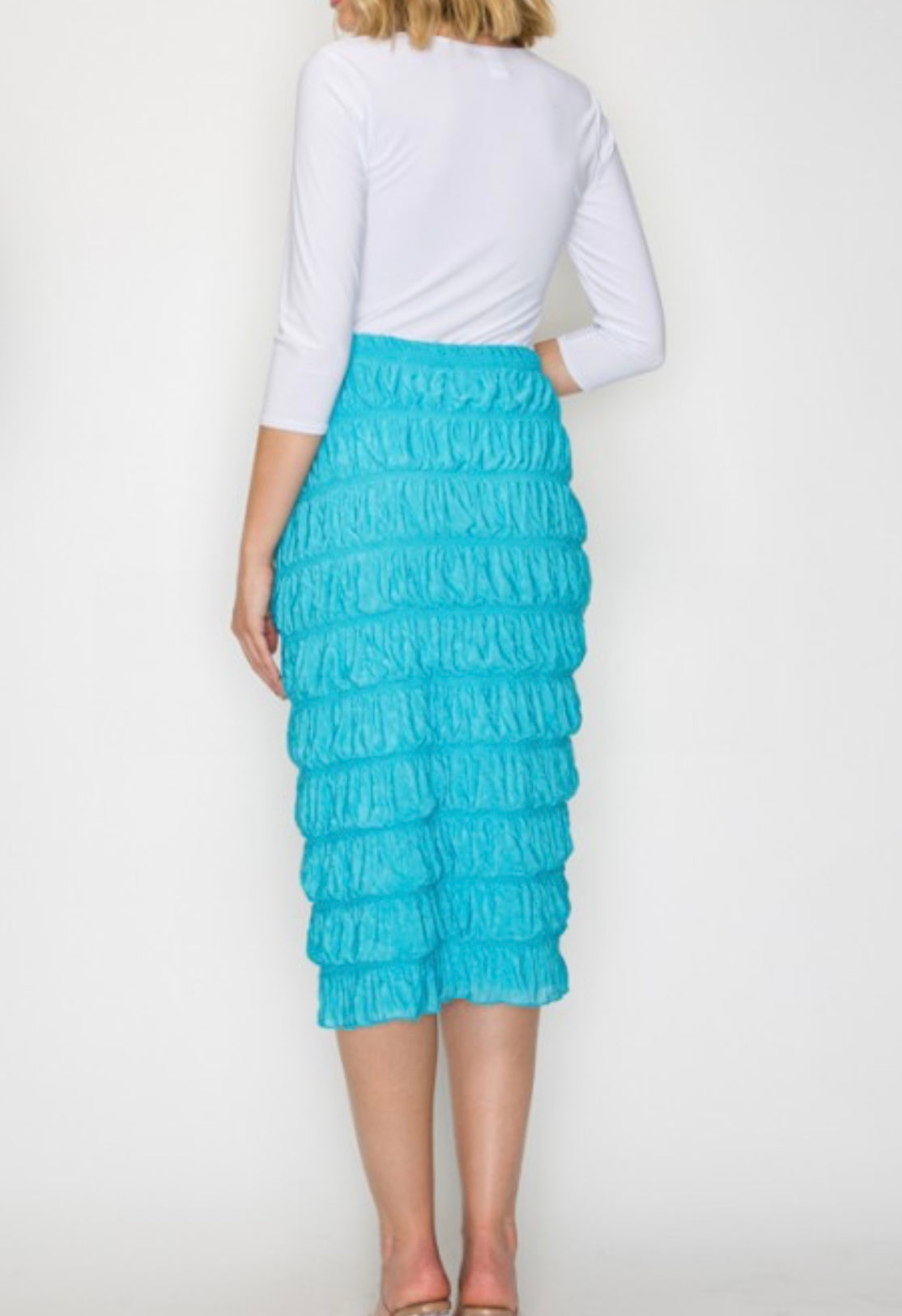 Turquoise Tranquility Cascade Skirt