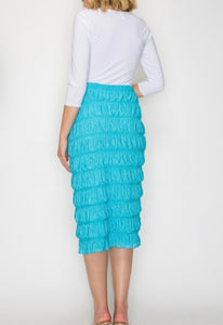 Turquoise Tranquility Cascade Skirt