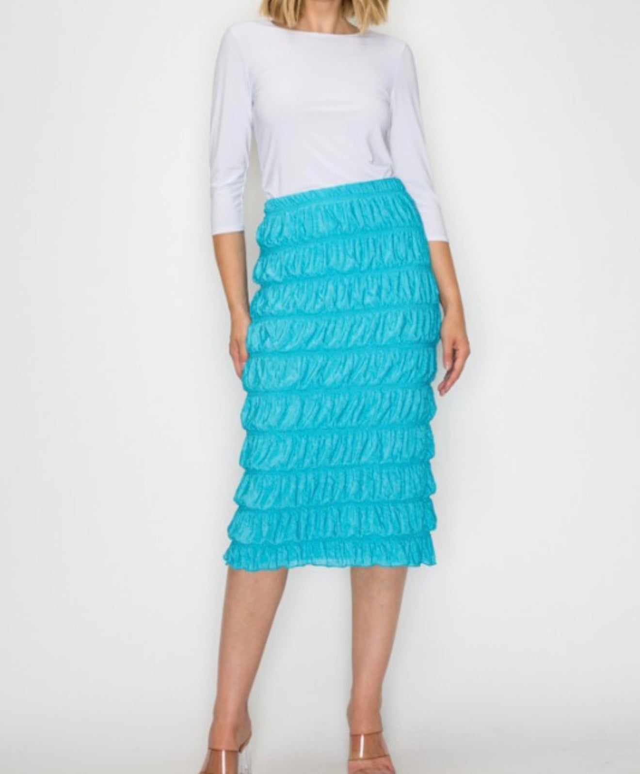 Turquoise Tranquility Cascade Skirt