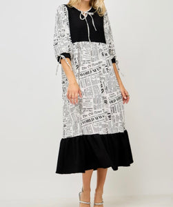 Vintage Press Midi Dress * Small - 3X