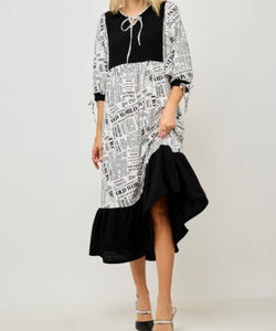 Vintage Press Midi Dress * Small - 3X