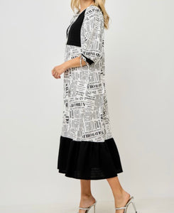 Vintage Press Midi Dress * Small - 3X
