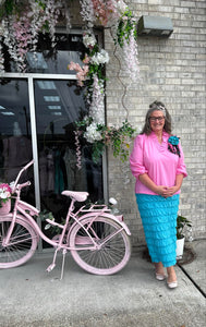 Turquoise Tranquility Cascade Skirt