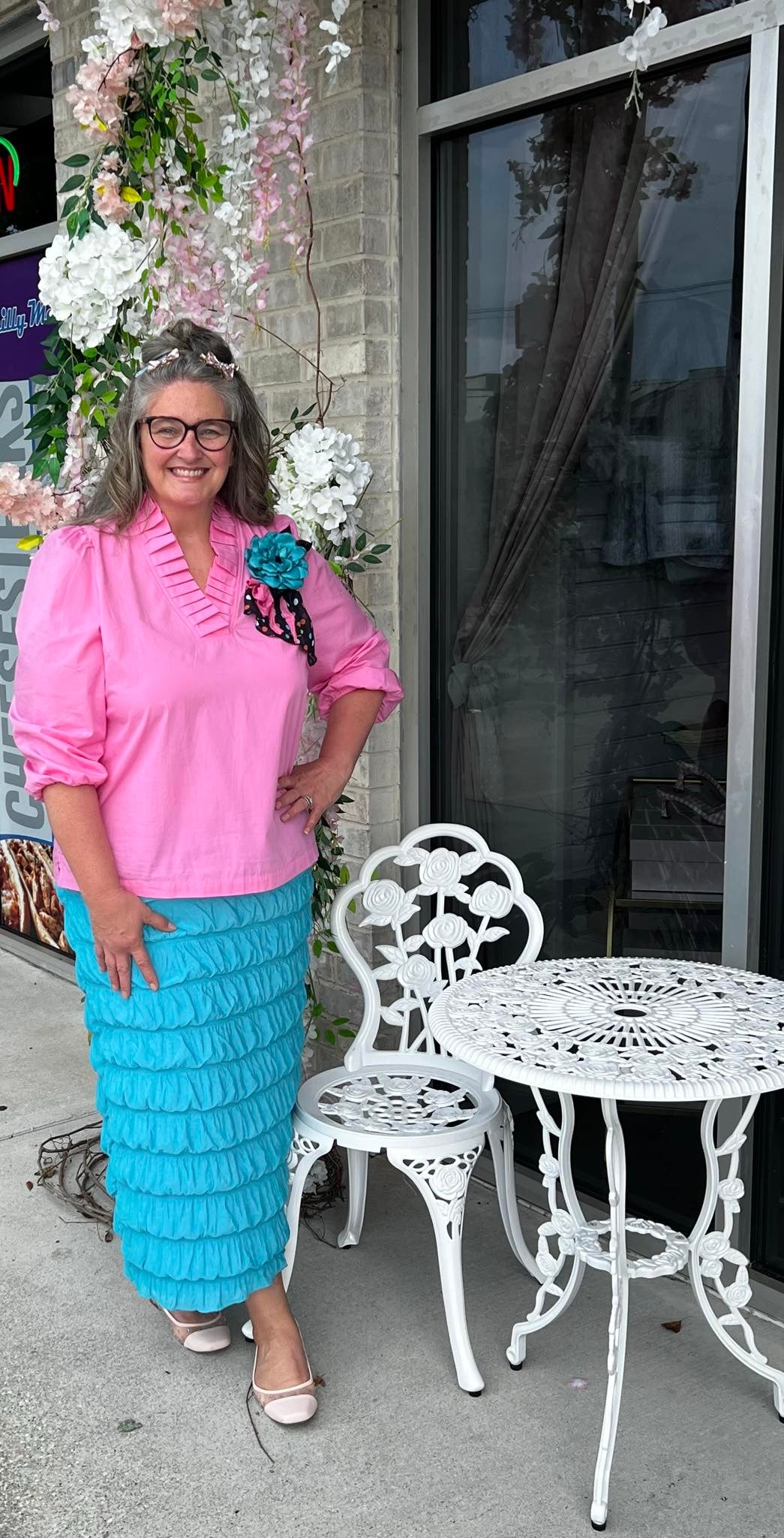 Turquoise Tranquility Cascade Skirt
