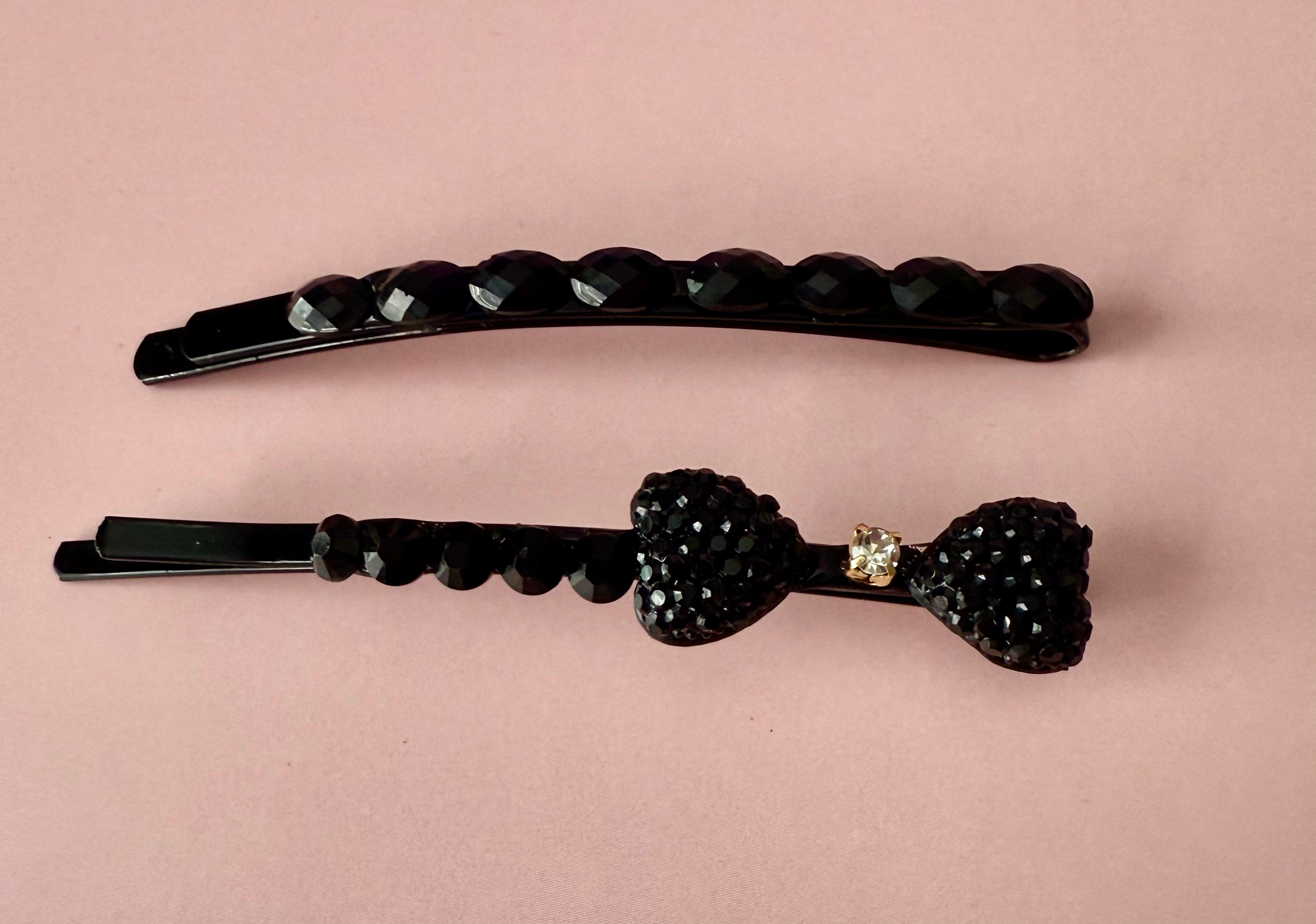 Ebony Love Barrette Set