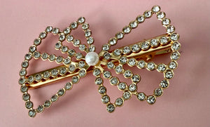 Jeweled Beauty Bow Barrette