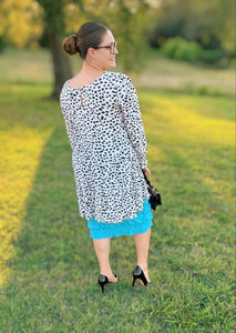 Turquoise Tranquility Cascade Skirt