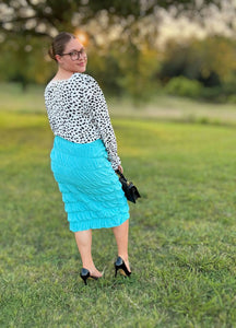 Turquoise Tranquility Cascade Skirt