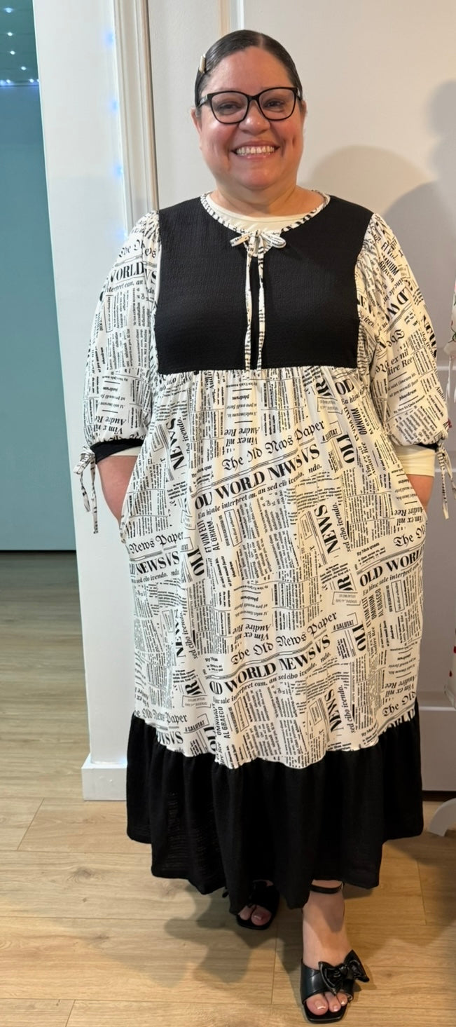 Vintage Press Midi Dress * Small - 3X