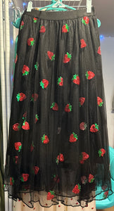 Berry Bliss Mesh Skirt – Pink or Black