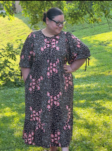 Coral Safari Dress - S - 3X